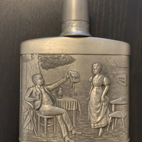 Tin flask used