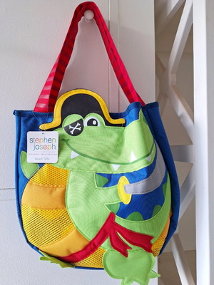 Beach bag children's new with plastic tools