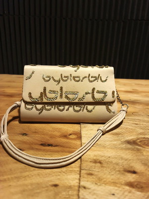 By Far Mini Clutch Beige New, Statement Letters