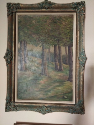 Oil painting by G. Sgouros 1950-1955 with frame 70x50 cm