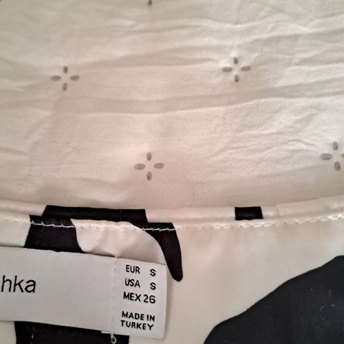 Satin skirt zebra pattern, high-waisted, asymmetrical, like new