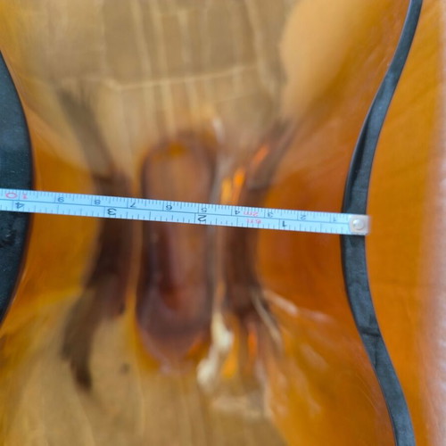 Amber wavy vase like new