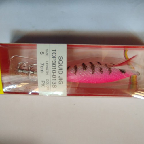 Top One squid jig 7 cm new with fabric and glow body