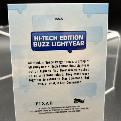 Buzz Lightyear Disney silver holo foil card new