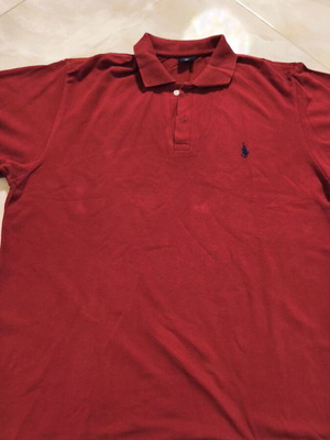 Cotton shirt 100 red like new, size XL XXL