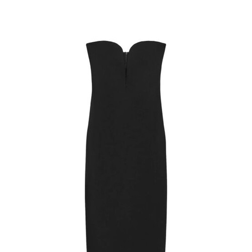 Midi dress Zara black strapless heart neckline like new