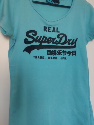 Superdry women's t-shirt medium turquoise like new