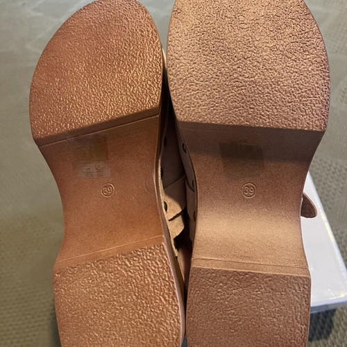 Ideal Shoes women's clogs new, pink nude synthetic suede