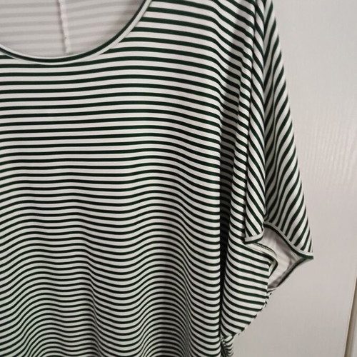 Shein dress with white and green stripes, XL