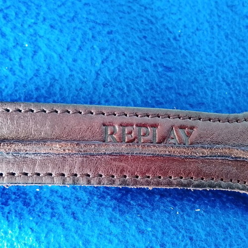 Replay leather bracelet like new, brown