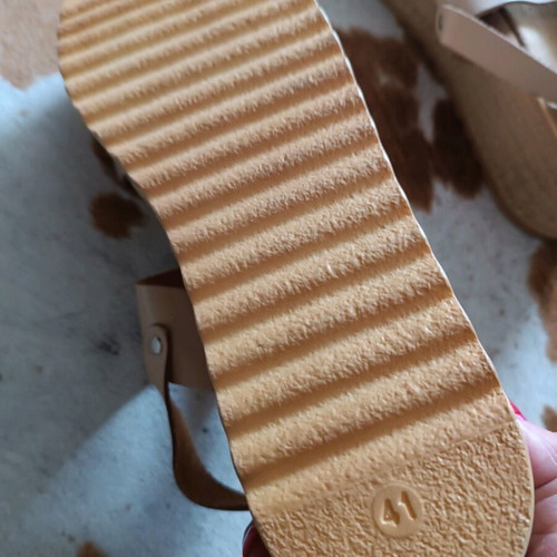 Beige-gold platform sandals new size 41