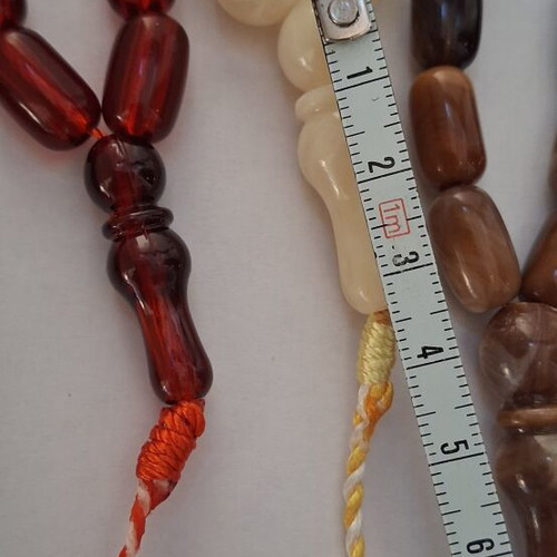 Set of 6 new plastic resin worry beads