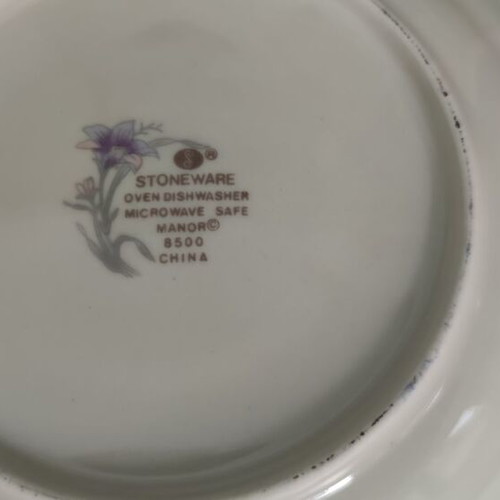 Sango Manor Tea Set for 12, vintage, like new, stoneware floral design