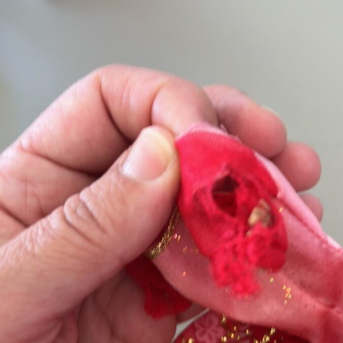 Barbie dress used, sleeve defect needs repair