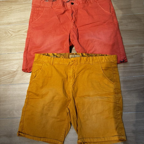 Tony Moro men's shorts used, size XL, pink and yellow, pack of two