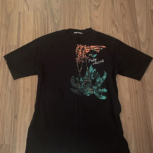 Palm Angels men's black t-shirt used, XXL