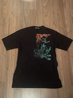 Palm Angels men's black t-shirt used, XXL