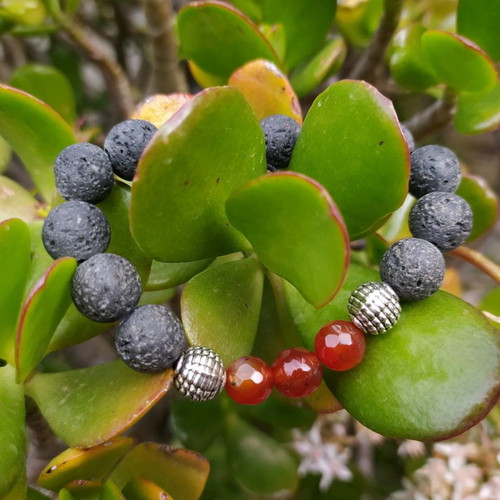 Handmade bracelet with semi-precious stones adjustable size