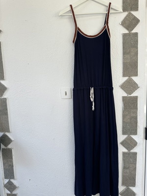 Figaro long dress like new, size M, blue and brown