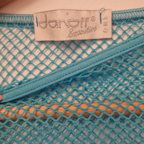 Danoff mesh blouse turquoise one size like new