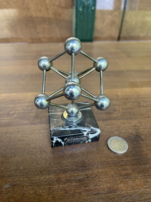 Vintage Atomium souvenir with marble base