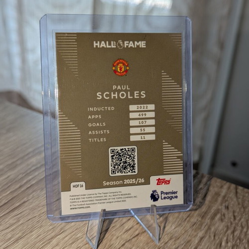 Topps Premier League 2025-26 Paul Scholes Hall of Fame Limited Edition card