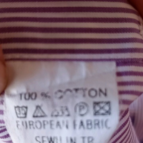 Artisti Italiani men's striped purple white shirt XXL like new