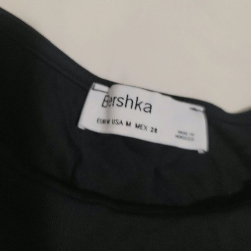 Bershka black bodysuit like new with snap closure size M