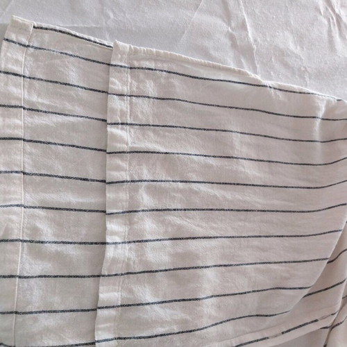 Dress M&S linen striped blue and off white size L/XL like new