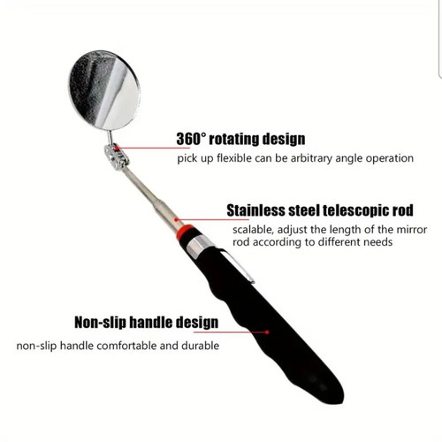 Telescopic mirror new with 360-degree angle and comfortable handle