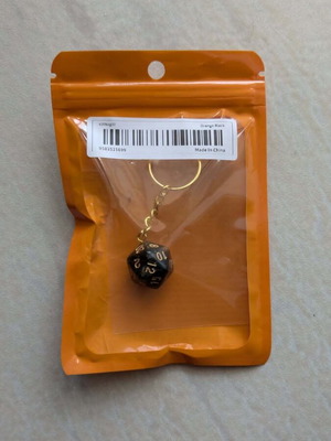 Dungeons and Dragons d20 Die Charm Keychain new