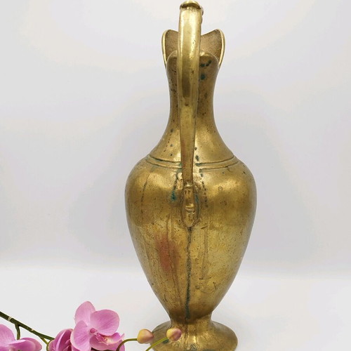 Antique bronze wine and water pitcher used