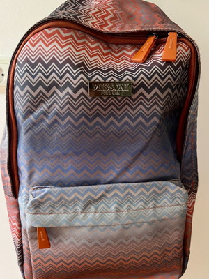 Missoni Parfum backpack like new, colorful zigzag pattern