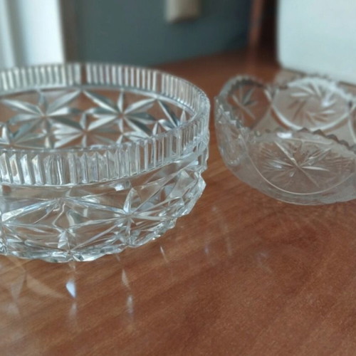 Crystal bowls, set of two