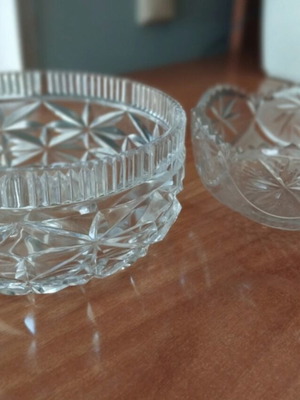 Crystal bowls, set of two