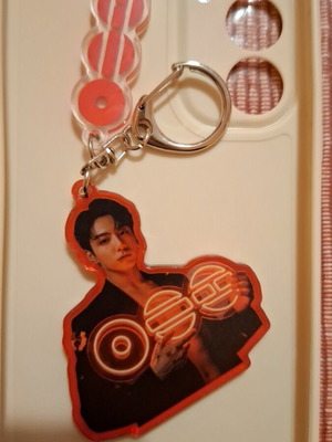 Jungkook keychain from BTS new, black and red