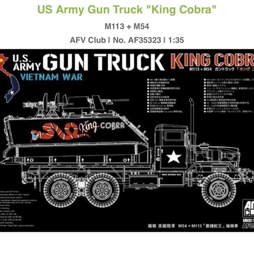 US Army Gun Truck "King Cobra" M113 + M54 model kit new