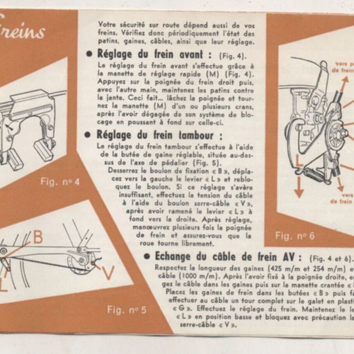 Velosolex Bicycle 'Use and Maintenance' French Brochure 1969 used