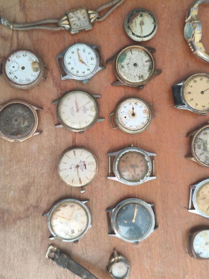Old watches used, need repair, lot