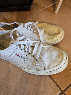 Superga sneakers white size 39 used with minor stains