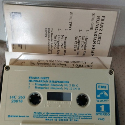 Franz Liszt Hungarian Rhapsodies cassette like new, classical