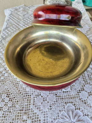 Traditional Tibetan bowls set of 2, made of tin