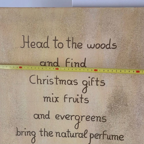 Handmade painting with Christmas theme in excellent condition