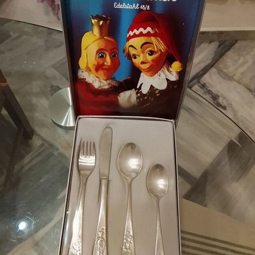 Vintage Wilkens children's cutlery set 4 pieces used