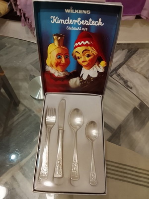 Vintage Wilkens children's cutlery set 4 pieces used