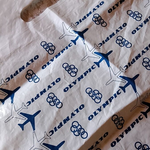 Vintage Olympic Airways Plastic Travel Bag like new