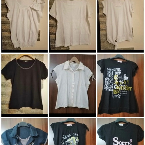 Women's short-sleeve blouses used, pack of 14, size S/M