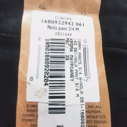 Tommy Hilfiger 3/4 black denim bermuda pants new