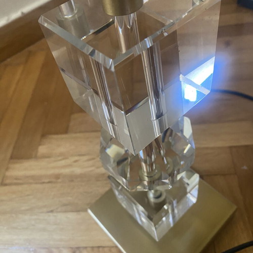 Zara Home table lamp like new with gold base and crystal