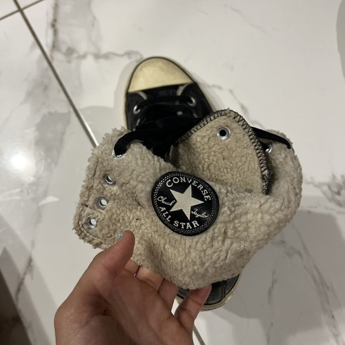 Converse All Star leather snow boots used, size 41, black and white